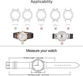 img 1 attached to 🕰️ Stylish Fullmosa Quick Release Leather Watch Band - Choose from 6 Vibrant Colors and Multiple Sizes (14mm-24mm)