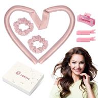 🎁 беспетлевая лента для завивки волос "heatless curling rod headband curlers" для шелковистых длинных волос с 2 шелковыми резинками для волос, 2 клипсами для объема у корней волос и 1 заколкой для волос - упаковка в подарочную розовую упаковку логотип