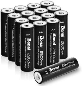 img 1 attached to 🔌 Efficient Charging Solution: BONAI 16 Bay Battery Charger with Rechargeable AA Batteries 2800mAh