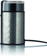 ☕ bodum bistro electric coffee grinder: matte chrome - the perfect blend of precision and style logo