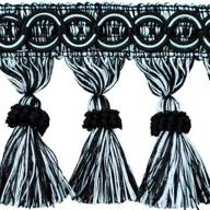 🎀 expo international kylie classic tassel fringe trim, 10-yard, black/white - stylish decorative fringe trim for crafts and home décor logo