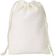 🛍️ 100% cotton double drawstring muslin bags - natural color (5x7 inches) | pack of 100 | reusable & eco-friendly logo