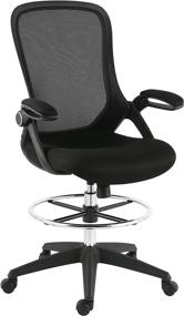 img 4 attached to 💺 Enhance Work Comfort with EdgeMod Sadia Drafting Chair in Mesh, Black (Model: EM-370-BLK)