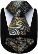 hisdern paisley floral jacquard necktie men's accessories for ties, cummerbunds & pocket squares logo