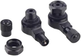 img 2 attached to GOOFIT 90 Degree Spiracle Black Valve Stems: Efficient Motorcycle Tire Tyre Replacement