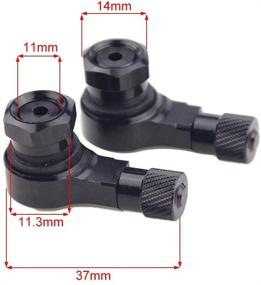 img 3 attached to GOOFIT 90 Degree Spiracle Black Valve Stems: Efficient Motorcycle Tire Tyre Replacement