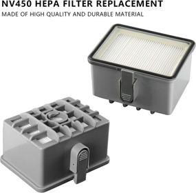 img 2 attached to 🔍 2 HEPA + 4 Foam Filter Replacement Kit for Shark Rotator NV450 NV451, Rocket NV472 NV480 NV481 NV482 NV484 Upright Vacuum, Replaces Part # XHF480 XHF450 Tall Size 2.36