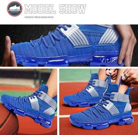 img 1 attached to Girls' Athletic Sneakers: Non-Slip, Comfortable, and Breathable Basketball Shoes