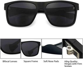 img 2 attached to JM Vintage Square Bifocal Sunglasses: Stylish Reading Glasses for Men and Women