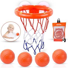 img 4 attached to 🏀 MARPPY Игрушки для ванны: Баскетбольное кольцо для малышей - веселая игра в метание и игрушки для мальчиков и девочек