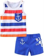 👦 littlespring boys' cotton tracksuit: cool summer outfits and clothing sets logo