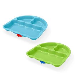 img 4 attached to 🍽️ NUK Tri-Suction Plates - First Essentials, Assorted Colors, 2-Pack