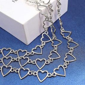 img 1 attached to Suyi Heart Chain Multilayer Silver