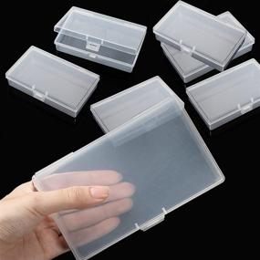 img 2 attached to Set of 6 Small Plastic Transparent Bead Storage Boxes - Ideal for Collecting Small Items, Beads, Jewelry, Business Cards, Game Pieces, Crafts (5.2 x 3 x 1.2 Inch)