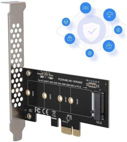 img 4 attached to 🔌 M.2 PCIe PCI-E Adapter: Expand Desktop with M.2 to PCI-E3.0 X1 Expansion Card - NGFF NVME SSD Compatible - Low Profile Bracket Included