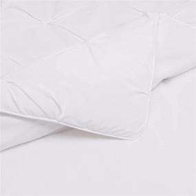 img 1 attached to 🛏️ Premium Quality Pinch Pleat Down-Alternative Comforter Bedding Set - Full/Queen Size, Bright White by Amazon Basics