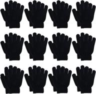 warm and stylish: cooraby winter gloves for boys - stretchy children's accessories for cold weather logo