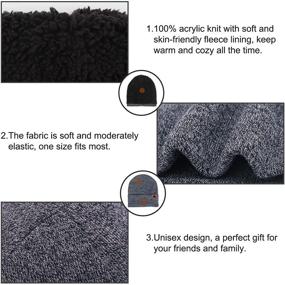 img 1 attached to Winter Hat, Scarf, and Glove Set for Women 🧣 - Mysuntown 3-Piece Beanie, Neck Warmer, and Touchscreen Gloves for Men