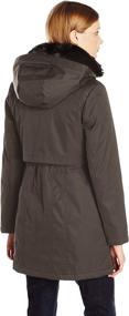 img 3 attached to kensie Women's Parka Jacket with Adjustable Waist and Removable Faux Fur Collar