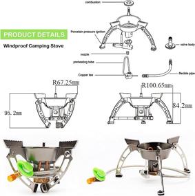 img 1 attached to BRS Ultralight Camping Stove - Portable Gas Cookware for Outdoor Kitchen, Backpacking, and Hiking – Propane Butane Gas Stove (BRS-11)