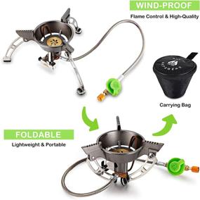 img 2 attached to BRS Ultralight Camping Stove - Portable Gas Cookware for Outdoor Kitchen, Backpacking, and Hiking – Propane Butane Gas Stove (BRS-11)