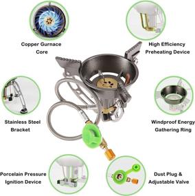 img 3 attached to BRS Ultralight Camping Stove - Portable Gas Cookware for Outdoor Kitchen, Backpacking, and Hiking – Propane Butane Gas Stove (BRS-11)