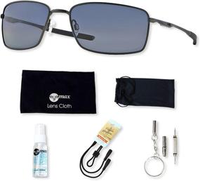 img 3 attached to Ultimate Bundle: Oakley Square Wire OO4075 Sunglasses with Original Case and 5 Accessories