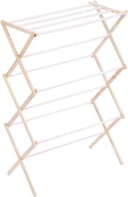 img 4 attached to 🌿 Honey-Can-Do Wooden Laundry Drying Rack: Efficient and Sustainable Air Drying Solution