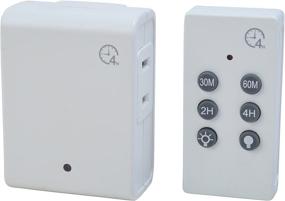 img 4 attached to Woods 59781WD Indoor Wireless Remote Control Timer with Countdown, 🌲 Plug-In, 1 Polarized Outlet - Efficient White Timer for Convenient Home Automation