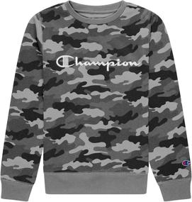 img 4 attached to 👕 Champion Heritage Pullover Sweatshirt Heather Boys' Clothing: Cozy Comfort with a Classic Style