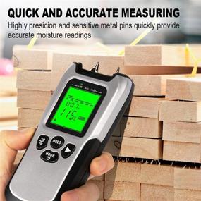 img 3 attached to 🌲 Enhanced Pin-Type Wood Moisture Meter - Digital Mold Detector Tester with Backlit LCD Display, Visual High-Medium-Low Moisture Content Design - Ideal for Firewood