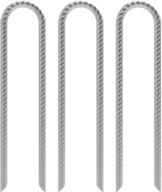 🌪️ mysit trampoline stakes - high wind u shaped galvanized metal steel ground anchors (16 inch) | heavy duty anchoring for camping tents, swing sets, and fixing water pipes логотип