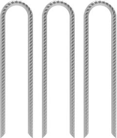 img 4 attached to 🌪️ MySit Trampoline Stakes - High Wind U Shaped Galvanized Metal Steel Ground Anchors (16 Inch) | Heavy Duty Anchoring for Camping Tents, Swing Sets, and Fixing Water Pipes