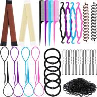 🌸 536-piece hair braiding tool set with french twist bun makers | diy hair styling kit with hair braid french centipede braiders, bobby pins, and mini rubber bands logo