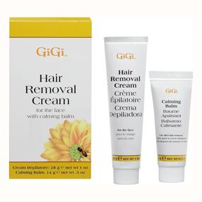 img 1 attached to 🧖 Effortless Facial Hair Removal: GiGi Cream & Calming Balm Set