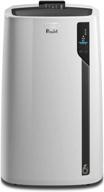 🏢 de'longhi 12500 btu smart portable air conditioner, heater, dehumidifier & fan with wifi, compatible with alexa & google home, quiet mode, 550 sq ft, large room, pinguino 7200 (doe), white logo