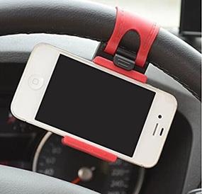 img 2 attached to JessicaAlba Universal Cell Phone Car Mount Holder - Steering Wheel Mount with Enhanced View & Buckle Clip - Hands-Free Mobility for Honda Accord Civic CR-V Crosstour Fit Odyssey