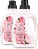 🌹 love home and planet concentrated laundry detergent rose petal & murumuru 40 fl oz (pack of 2): powerful cleaning with a gentle floral touch logo