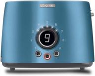 sencor sts6052bl premium metallic 2-slot high lift toaster with digital button and rack in blue: a toasting marvel! логотип