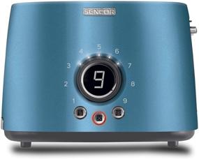 img 4 attached to Sencor STS6052BL Premium Metallic 2-Slot High Lift Toaster with Digital Button and Rack in Blue: A Toasting Marvel!