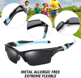 img 1 attached to 🕶️ DUCO UV400 Polarized Sunglasses for Boys' Baseball: Protect and Style with Polarized Eyewear