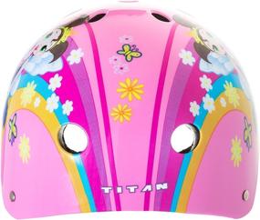 img 1 attached to 👑 Multi-Sport Skateboard and BMX Helmet - Titan Flower Princess Pink, Kid Size Small (Ages 5+)
