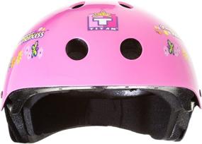 img 2 attached to 👑 Multi-Sport Skateboard and BMX Helmet - Titan Flower Princess Pink, Kid Size Small (Ages 5+)