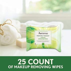 img 2 attached to 🌟 Aveeno Positively Radiant Oil-Free Makeup Removing Wipes - Enhancing Skin Tone and Texture with Soy Extract, 25 ct.