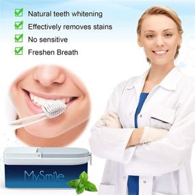 img 3 attached to 🦷 Tooth Whitening Powder for a Brighter Smile, No-Mess Teeth Whitener, Effective Coffee, Smoking, Soda, Wine Stain Remover - Mint Flavor, 40g