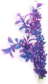 img 3 attached to Enhance Your Fish Tank with 16-Inch Purple Mallofusa Artificial Aquarium Plants Decoration