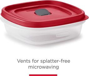 img 3 attached to Rubbermaid Easy Find Vented Lids Food Storage Containers, Set of 8 (16 Pieces Total), Plastic Meal Prep Containers, 8-Pack in Racer Red