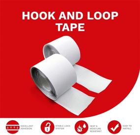 img 3 attached to 🔗 XFasten Water-Resistant White Adhesive Hook and Loop Tape, 2-Inch x 10-Foot, Sewing Compatible and Durable for Wear and Tear