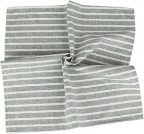 img 2 attached to 🍽️ Striped Cotton Dinner Napkins: INFEI Food Service Equipment & Supplies for Tabletop & Serveware