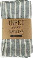 🍽️ striped cotton dinner napkins: infei food service equipment & supplies for tabletop & serveware логотип